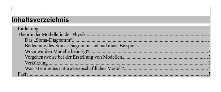 Inhaltsverzeichnis